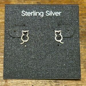 ❌ S O L D ❌ Sterling Silver Kitty Earrings